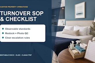 create a custom vacation rental turnover sop and checklist