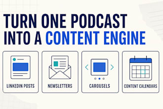 repurpose your business podcast or video into linkedin posts and newsletters