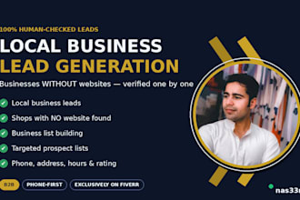 find local businesses without websites for lead generation