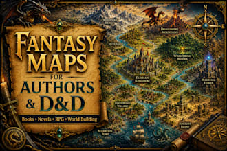draw fantasy maps for authors, dnd and dungeon masters