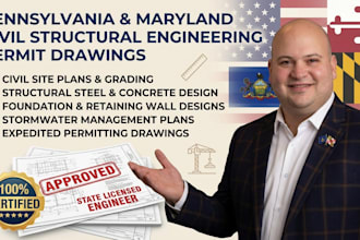 do pennsylvania and maryland civil structural engineering permit drawing review