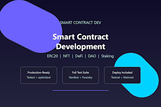develop and deploy a secure solidity smart contract for you