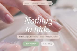 design a wix nail salon website with booking and online appointment