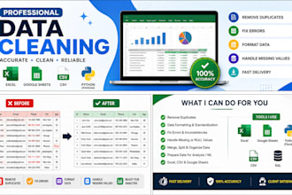 format, organize, and preprocess your excel or CSV data