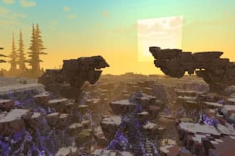 build a custom minecraft map, server spawn, hub, city, castle, adventure world