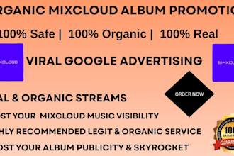 do best organic mixcloud album promotion for super fast growth using google ads