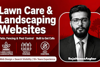 build a lawn care, landscaping, patio, fencing, pest control website with SEO