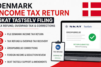 file denmark income tax return skat tastselv tax refund overpaid tax  correction