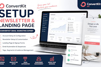 setup convertkit newsletter kit landing page convertkit email marketing expert