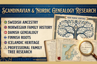 trace scandinavian, nordic, genealogy research ancestry, heritage family history