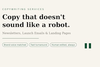 write conversion focused newsletters and landing page copy