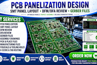 pcb panelization design, smt panel layout dfm dfa review, gerber manufacturing