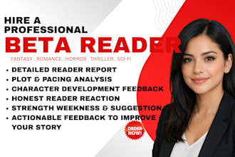 professionally beta read your novel with indepth feedback