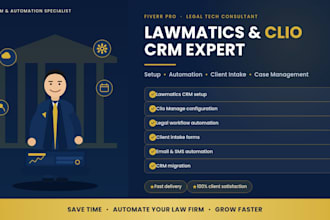 be your lawmatics and clio CRM expert for law firm