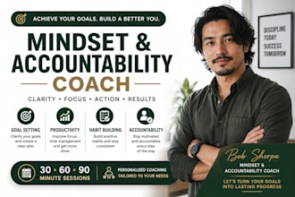 be your mindset and accountabilitycoach to help you achieve your goals