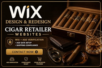 build premium wix website ecommerce cigar retailer store