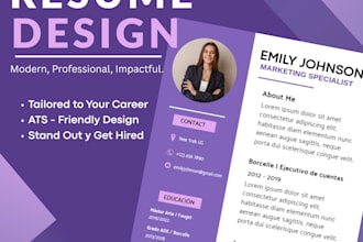 design a professional and modern resume CV