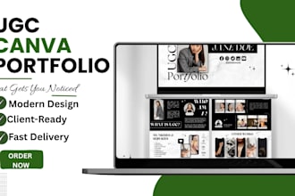 design a responsive canva website, canva landing page, ugc portfolio