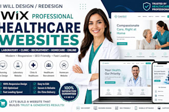 design redesign wix clinic healthcare homecare site wix recruitment laboratory