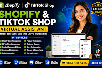 be your shopify and tiktok shop VA