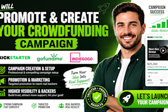 promote and create your kickstarter gofundme indiegogo crowdfunding campaign