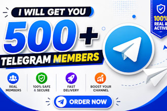 get 500 real telegram members for your channel
