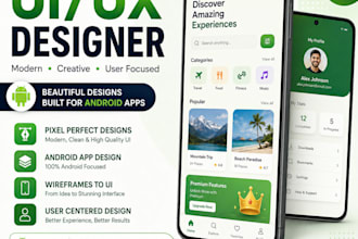 design modern mobile app UI UX in figma for android