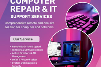 be your desktop support, remote IT support and active directory expert