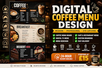 design digital coffee menu coffee board menu static screen coffee menu redesign
