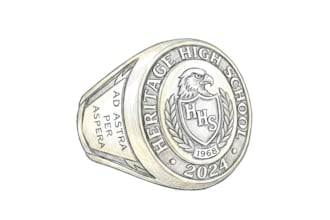 hand draw graduation ring pencil sketch class of 2026 ring sketch jewelry design