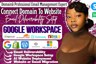 setup google workspace, transfer domains, migrate emails or connect domain