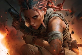 draw a realistic character concept art