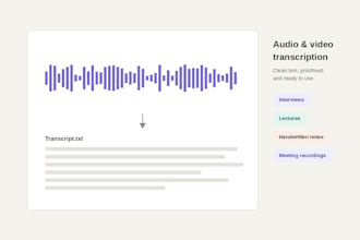 transcribe audios and videos