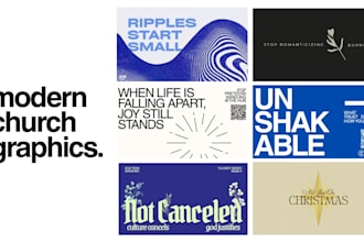 design a church sermon series graphic and slides