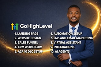 build gohighlevel website sales funnel landing page ghl a2p go highlevel expert