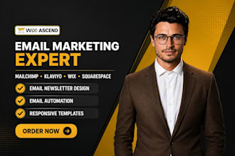 design wix squarespace automated campaigns email newsletters  mailchimp klaviyo