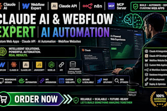 claude ai webflow expert claude API ai automation custom web apps claude website