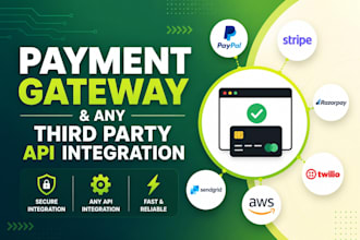do payment gateway and any third party API integration into your website