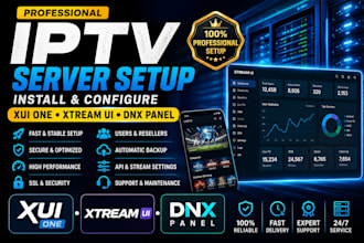 set up and configure your xtream UI, xui one server, restream professionally