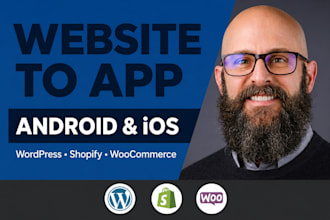 convert website to app, webview app, or mobile app design for android and ios