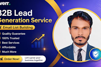 do targeted b2b lead generation, web research and email list