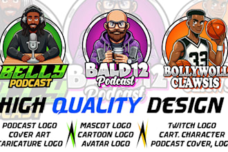 make a podcast logo design and podcast cover art