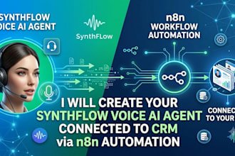 automation synthflow voice ai agent connected to zoho CRM, n8n automation