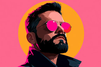 do simple cartoon portrait