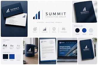 design professional brand identity and corporate branding kit