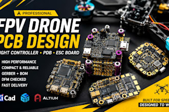 design fpv drone pcb, flight controller, power distribution and esc board