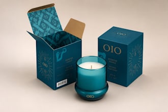design luxury candle labels boxes and jar packaging in illustrator