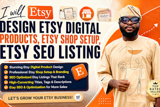 design etsy digital products, etsy shop setup, etsy seo listing