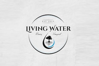 design modern contemporary family owned vineyard winery logo
