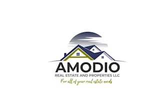 design modern frame house property logo